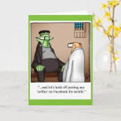 Funny Halloween Spaß Grußkarte Karte (Gelbe Blume)