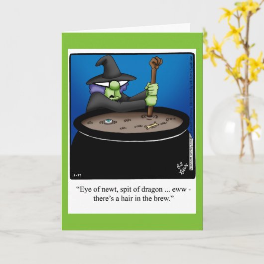 Funny Halloween Spaß Grußkarte Karte (Gelbe Blume)