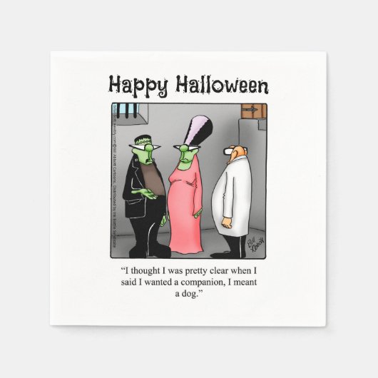 Funny Halloween Spaß Party Napkins Serviette (Vorderseite)