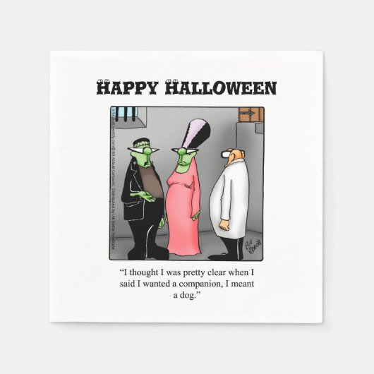 Funny Halloween Spaß Party Napkins Serviette (Vorderseite)