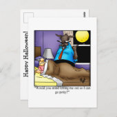Funny Halloween Spaß Postcard Postkarte (Vorne/Hinten)