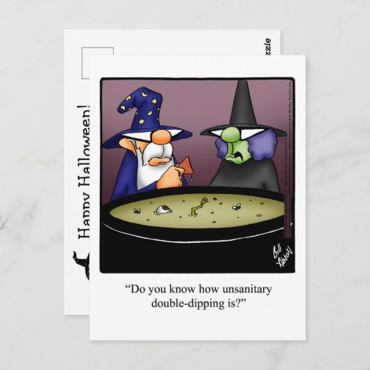 Funny Halloween Spaß Postcard Postkarte (Vorne/Hinten)
