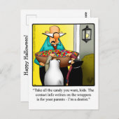 Funny Halloween Spaß Postcard Postkarte (Vorne/Hinten)