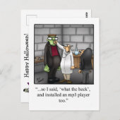 Funny Halloween Spaß Postcard Postkarte (Vorne/Hinten)