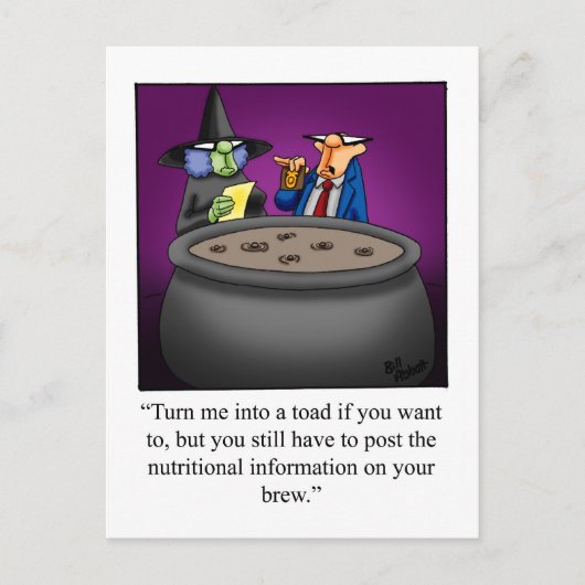 Funny Halloween Spaß Postcard Postkarte (Vorderseite)