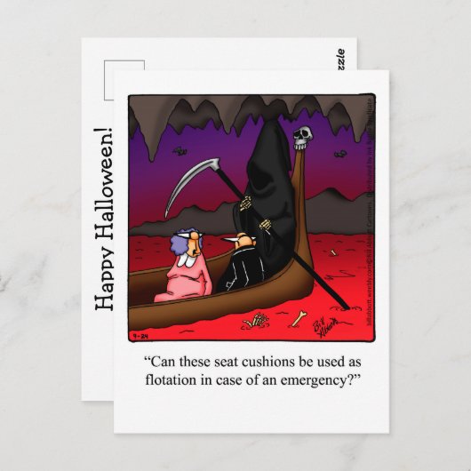 Funny Halloween Spaß Postcard Postkarte (Vorne/Hinten)