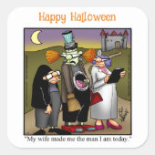 Funny Halloween Spaß Square Stickers (Vorderseite)