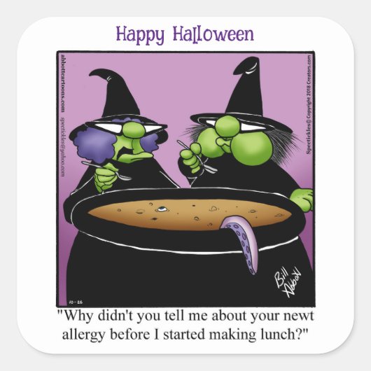 Funny Halloween Spaß Square Stickers (Vorderseite)