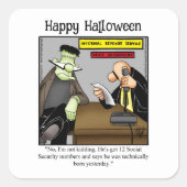Funny Halloween Spaß Square Stickers (Vorderseite)