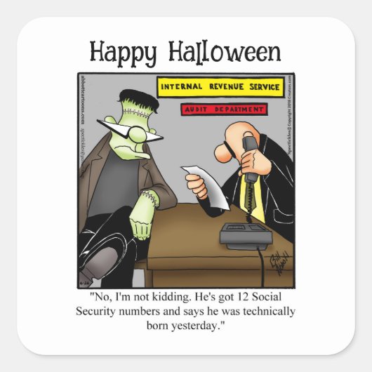 Funny Halloween Spaß Square Stickers (Vorderseite)