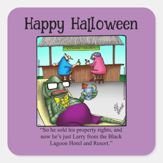 Funny Halloween Spaß Sticker (Vorderseite)