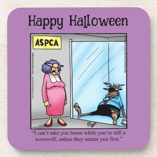 Funny Halloween Spaß Untersetzer (Vorderseite)