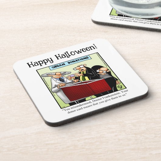 Funny Halloween Spaß Untersetzer (Linke Seite)