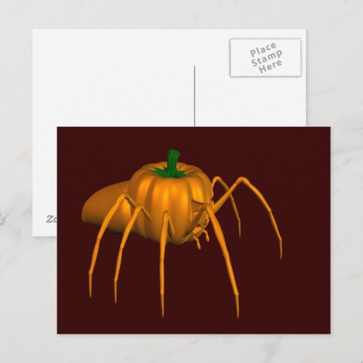 Funny Halloween Spider Postkarte (Vorne/Hinten)