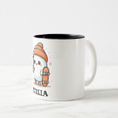 Funny Halloween Spook Ghost Tasse Skateboard Kaffe (VorderseiteRechts)