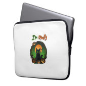 Funny Halloween Spooky Black Cat Pumpkin Bat Starr Laptopschutzhülle (Vorderseite Links)