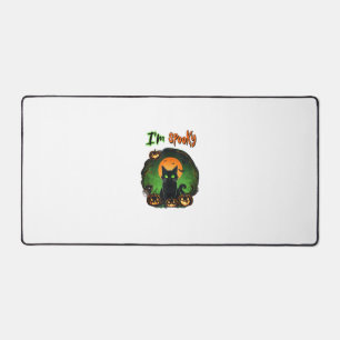 Funny Halloween Spooky Black Cat Pumpkin Bat Starr Schreibtischunterlage