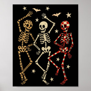 Funny Halloween Spooky Bones Skull Tanzgeschenk Sk Poster