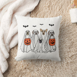 Funny Halloween Spooky Hunde - С ute Ghost Hunde Kissen