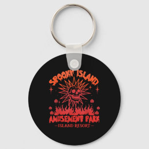 Funny Halloween Spooky Island Est 2002 Unterhaltun Schlüsselanhänger