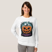 Funny Halloween Spooky Pumpkin T-Shirt (Vorne ganz)