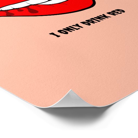 Funny Halloween Spooky Vampire Poster Printable (Ecke)