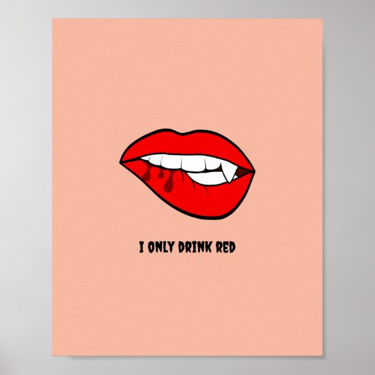 Funny Halloween Spooky Vampire Poster Printable (Vorne)