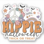 Funny Halloween Sprichwort Hippie Halloween Aufkleber (Vorderseite)