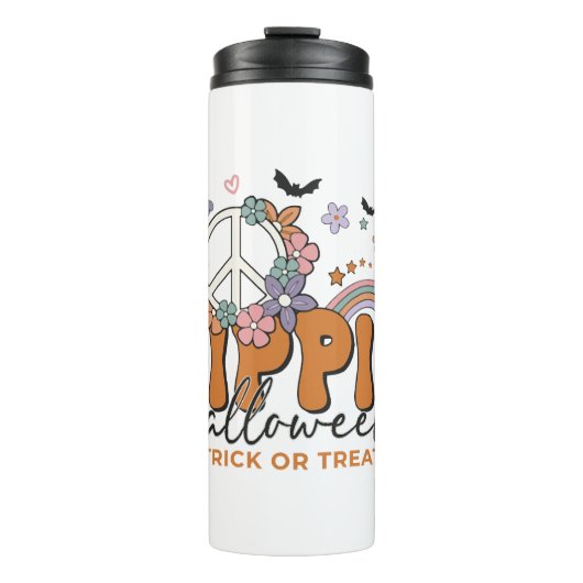 Funny Halloween Sprichwort Hippie Halloween Thermosbecher (Vorderseite)