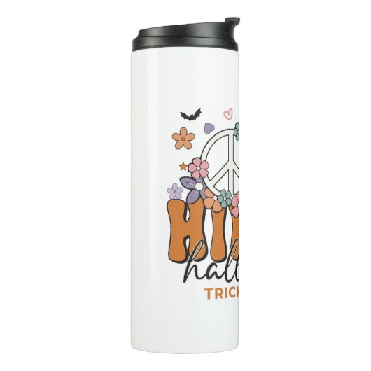 Funny Halloween Sprichwort Hippie Halloween Thermosbecher (Nach links gedreht)