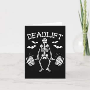 Funny Halloween Sprichwort Skeleton Barbell Gym Wo Karte