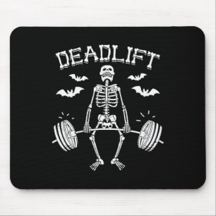 Funny Halloween Sprichwort Skeleton Barbell Gym Wo Mousepad