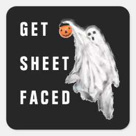 Funny Halloween Square Sticker