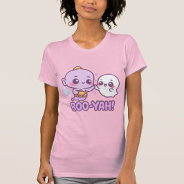 Funny Halloween Sticker – Kawaii Genie & Ghost T-Shirt