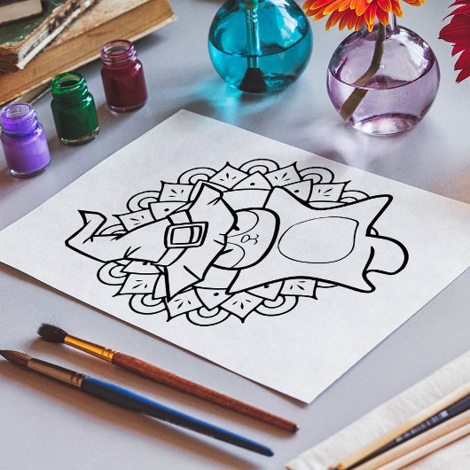 Funny Halloween Sugar Glider Coloring Page Poster