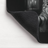 Funny Halloween Surprised Ed Cat Selfie Dracula Va Mousepad (Ecke)