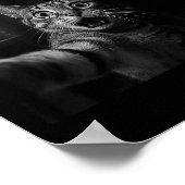 Funny Halloween Surprised Ed Cat Selfie Dracula Va Poster (Ecke)