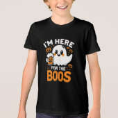Funny Halloween T - Shirt - "Ich bin hier für die (Vorderseite)