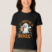 Funny Halloween T - Shirt - "Ich bin hier für die (Vorderseite)