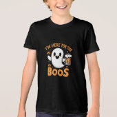 Funny Halloween T - Shirt - "Ich bin hier für die (Vorderseite)