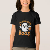 Funny Halloween T - Shirt - "Ich bin hier für die (Vorderseite)