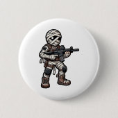 Funny Halloween Tacmy Mummy Army Men Veteran Co Button (Vorderseite)