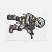 Funny Halloween Tacmy Mummy Army Men Veteran Co Fleecedecke (Vorderseite (Horizontal))