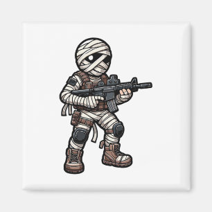 Funny Halloween Tacmy Mummy Army Men Veteran Co Magnet