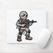 Funny Halloween Tacmy Mummy Army Men Veteran Co Mousepad (Mit Mouse)