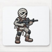 Funny Halloween Tacmy Mummy Army Men Veteran Co Mousepad (Vorne)
