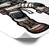 Funny Halloween Tacmy Mummy Army Men Veteran Co Poster (Ecke)