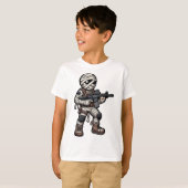 Funny Halloween Tacmy Mummy Army Men Veteran Co T-Shirt (Vorne ganz)