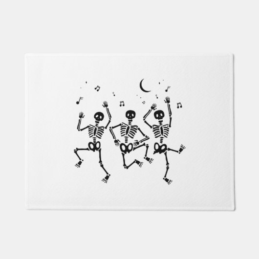 Funny Halloween Tanzskelette Happy Halloween Fußmatte (Vorderseite)