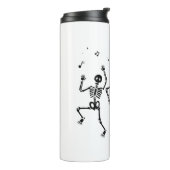 Funny Halloween Tanzskelette Happy Halloween Thermosbecher (Nach links gedreht)